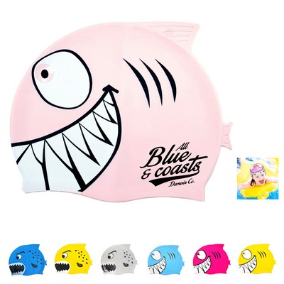 Fish-shaped Silicone Swimming Cap