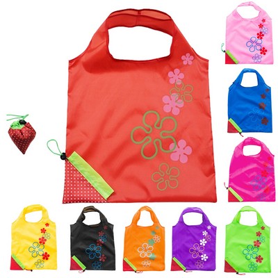 Polyester Colorful Foldable Reusable Fruit Travel Shopping Tote Bag
