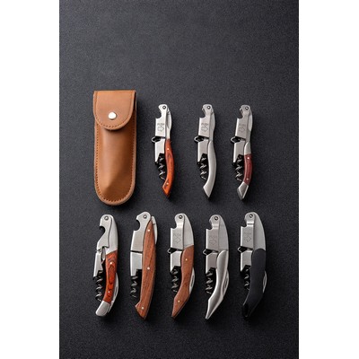 3" 1 Corkscrew Wine Opener with Leather Pouch