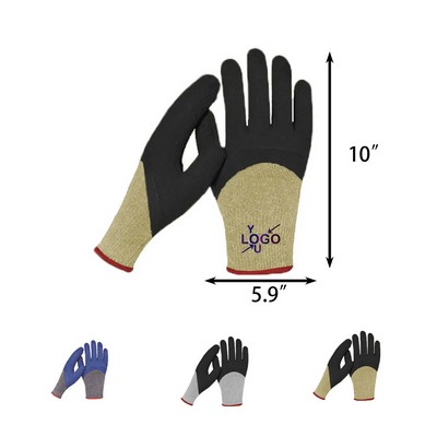 Personalized Blue Latex Coated Hand Protection