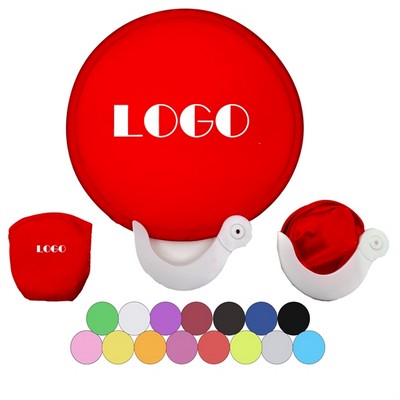 Nylon Folding Fan With Rope with pouch(Ocean)