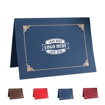 Elegant Gold-Framed Document Covers for Awards and Certificates