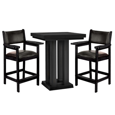 Escalade Sports American Heritage - Alta Pub Table & Spectator Chair Set - Peppercorn