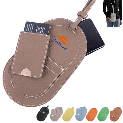 Leather Phone Pouch with Card Hold