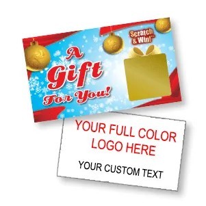 Scratch Off Cards - A Gift For You (Gold box) -Scratch and Win (4 Sizes)