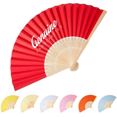 Foldable Paper Bamboo Fan
