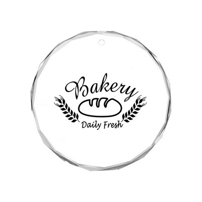 Round Christmas Crystal Hanging Ornament