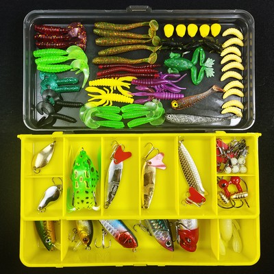 92-Piece Professional Fishing Lure & Tackle Kit