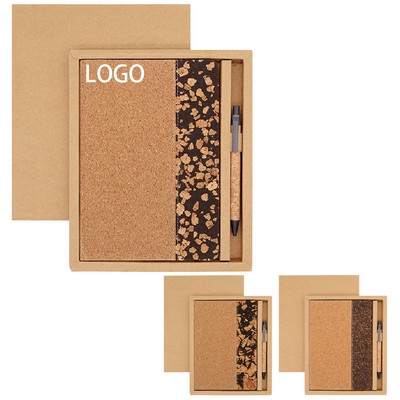 A5 Eco-friendly Notebook Set With Cork Pen