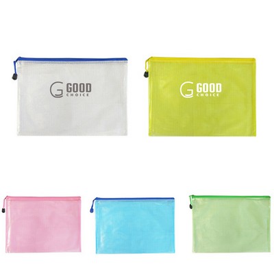 Transparent Zipper File Bag