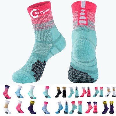 Gradient Basketball Socks for Men with Arch Compression
