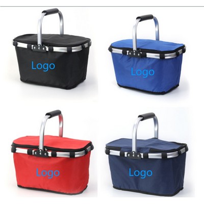 Collapsible Picnic Cooler Basket Cooler With Handle