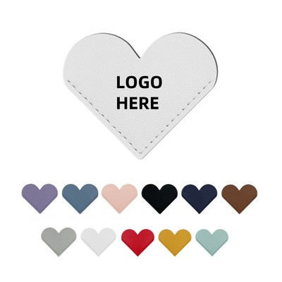 Heart-shaped PU Leather Bookmark