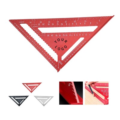 Aluminum Alloy Triangle Ruler 7" For Drafting And Design