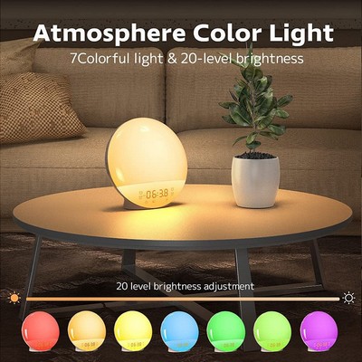 Sunrise Alarm Clock RGB Night Light Bedroom Decor Wake-up Light