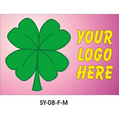 Four Leaf Clover Rectangle Metal Photo Magnet (2"x3")