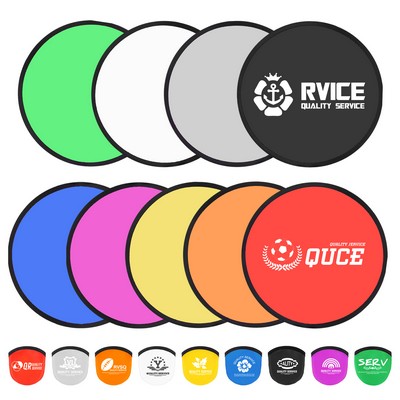 10'' Polyester Foldable Flying Disc Fans With Pouch