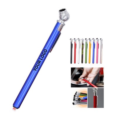 Aluminum Pen Style Tire Pressure Gauge 5.9" x 0.65"