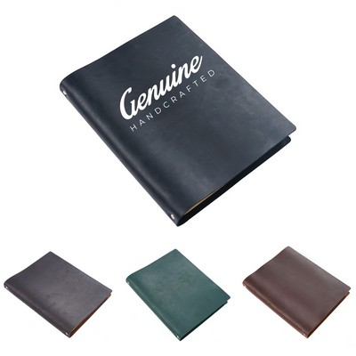 Vintage Cowhide A4 Loose Leaf Notebook