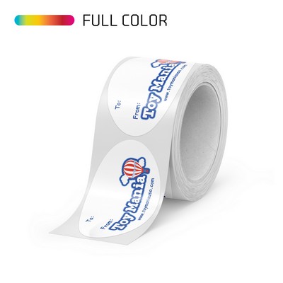 Full Color Oval Roll Label - Up to 7.01-9.00 Square Inches