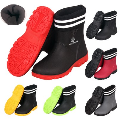 Winter Rain Boots for Women Waterproof Garden Shoes Men Anti Slip Rubber Ankle Boots