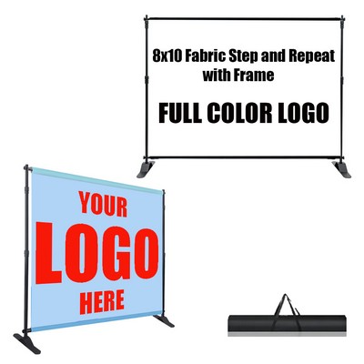 8x10 Fabric Step and Repeat with Frame
