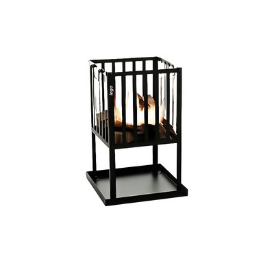 Square Iron Fire Basket for Outdoor Patio Heating