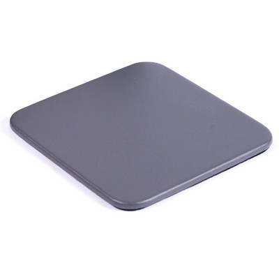 Gray Leather Single Coaster, Square