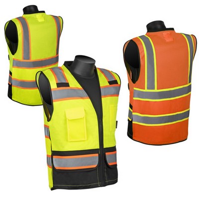 Class 2 Foreman Survayor Solid Front Mesh Back Safety Vest