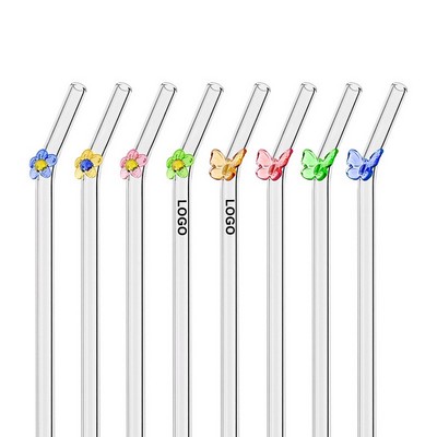Butterfly Reusable Glass Straws