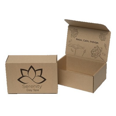 One Color Natural Display Mailer Box w/Inside Imprint (10" x 7" x 4")