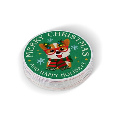 2" Full Color Indoor Paper Stickers - Circle