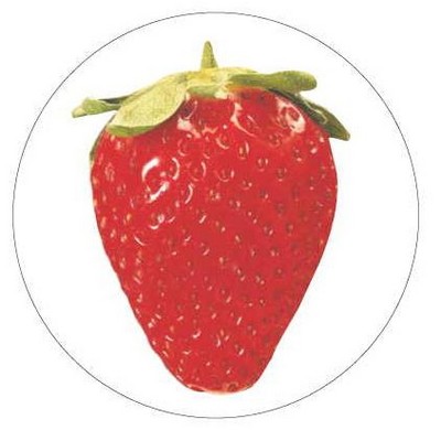 Strawberry Round Badge w/ Bar Pin (2 1/2")