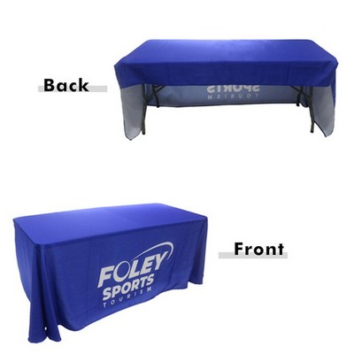 Fit for 8-Foot Table with Elegant 3-Sided Drape Tablecloth 190 GSM Plain Weave Fabric