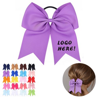 Cheer Hair Tie With Large Elastic Bow