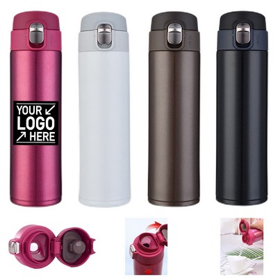 16.9 Oz Stainless Steel Insulated Water Bottle – Double Wall Travel Flask for Hot and Cold Drinks