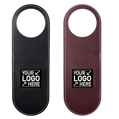 PU Leather Hotel Door Hanger Tag