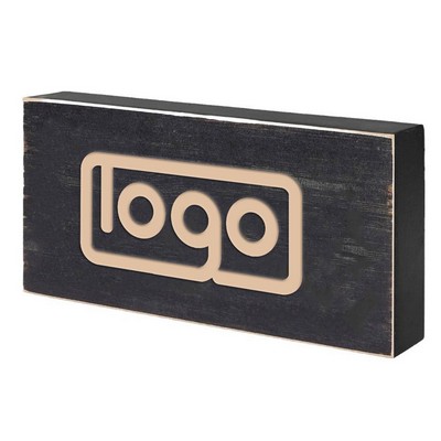 Wooden Desk Decor Box Sign