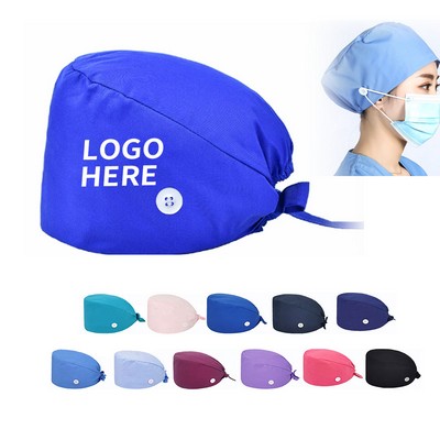 Medicinal Nurse's Scrub Bonnet with Fastener