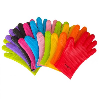 Heart Shaped Five Finger Oven Mitt for Baking and Cooking Safety