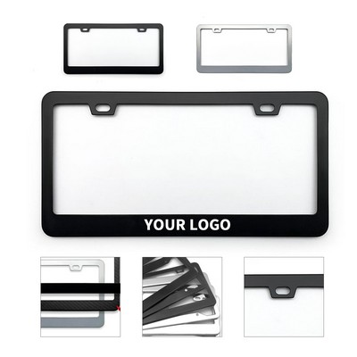 Aluminum Alloy License Plate Frame Twelve Point Three Inches Length Six Point Three Inches Width