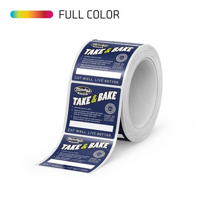 Roll Label-4" Square- Paper- Full Color