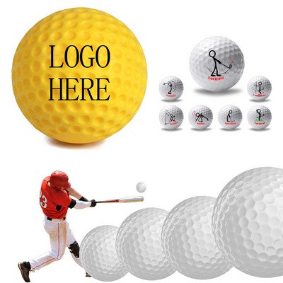 Custom Baseball 2-Layer Practice Golf Balls