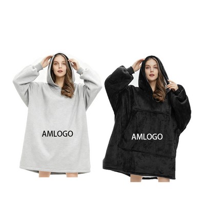 Cozy Couple's Wearable Hooded Blanket