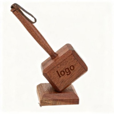 Wooden Hammer Bottle Opener
