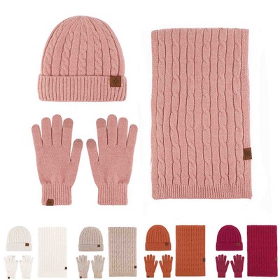 Knit Beanie Set