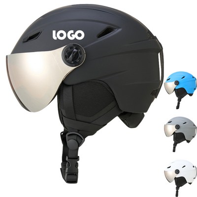Warm Ski Helmet with Ski Goggles