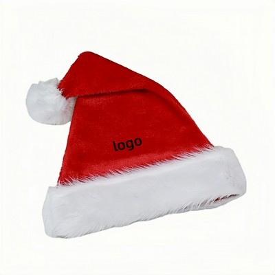 Premium Long Plush Christmas Hat Extra Large with Oversized Pom Pom for Adults