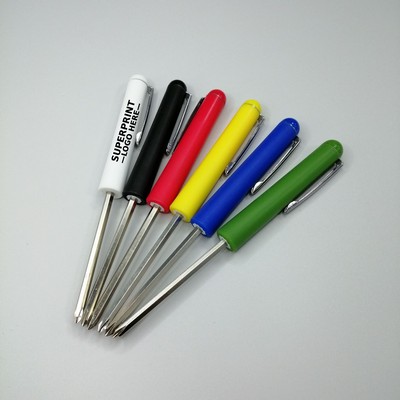 Pocket Pen Screwdriver with Reversible Bit