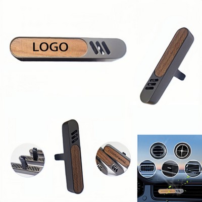 Wood Car Vent Air Freshener With Scent Pad